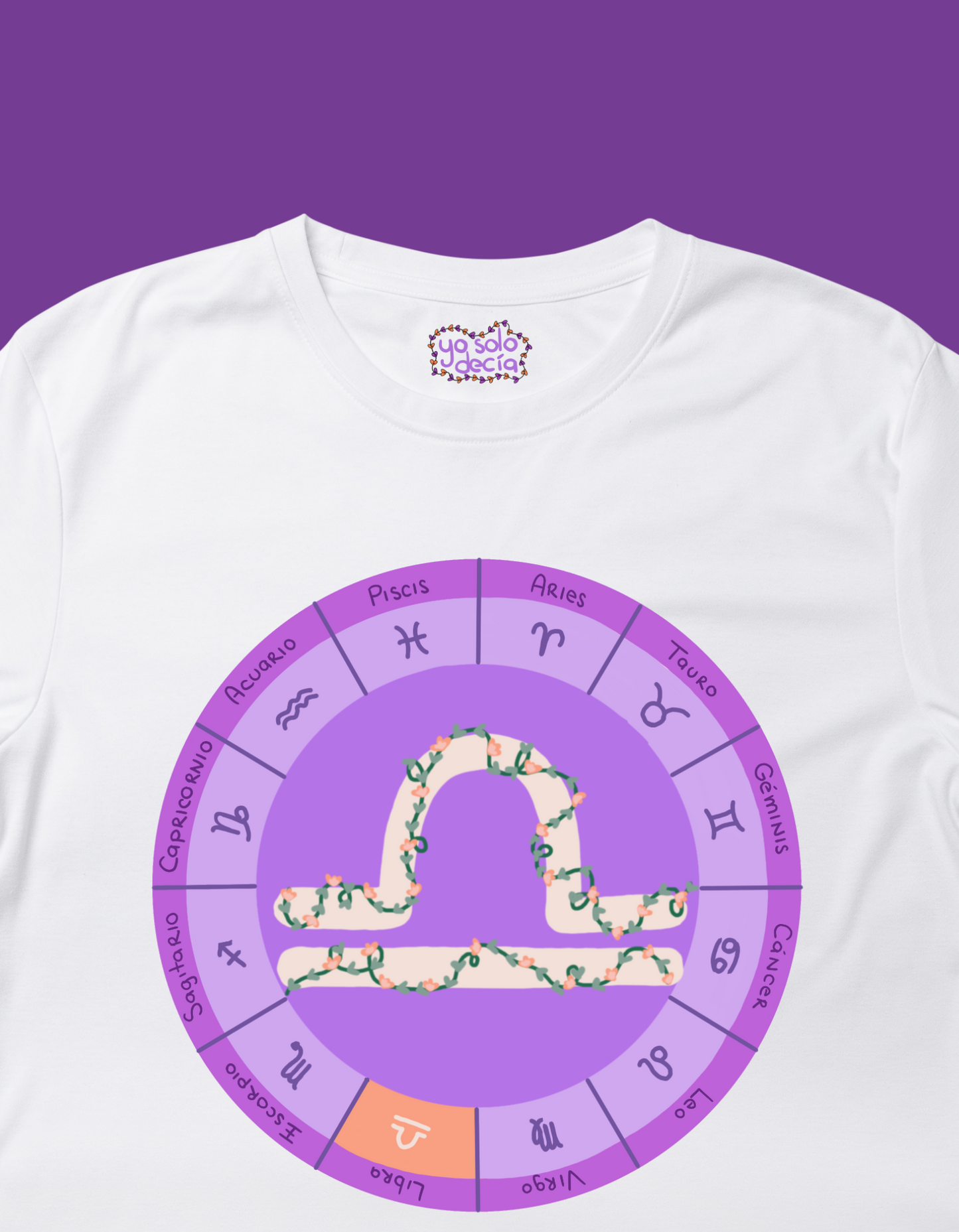 Playera Rueda Zodiacal "Libra"