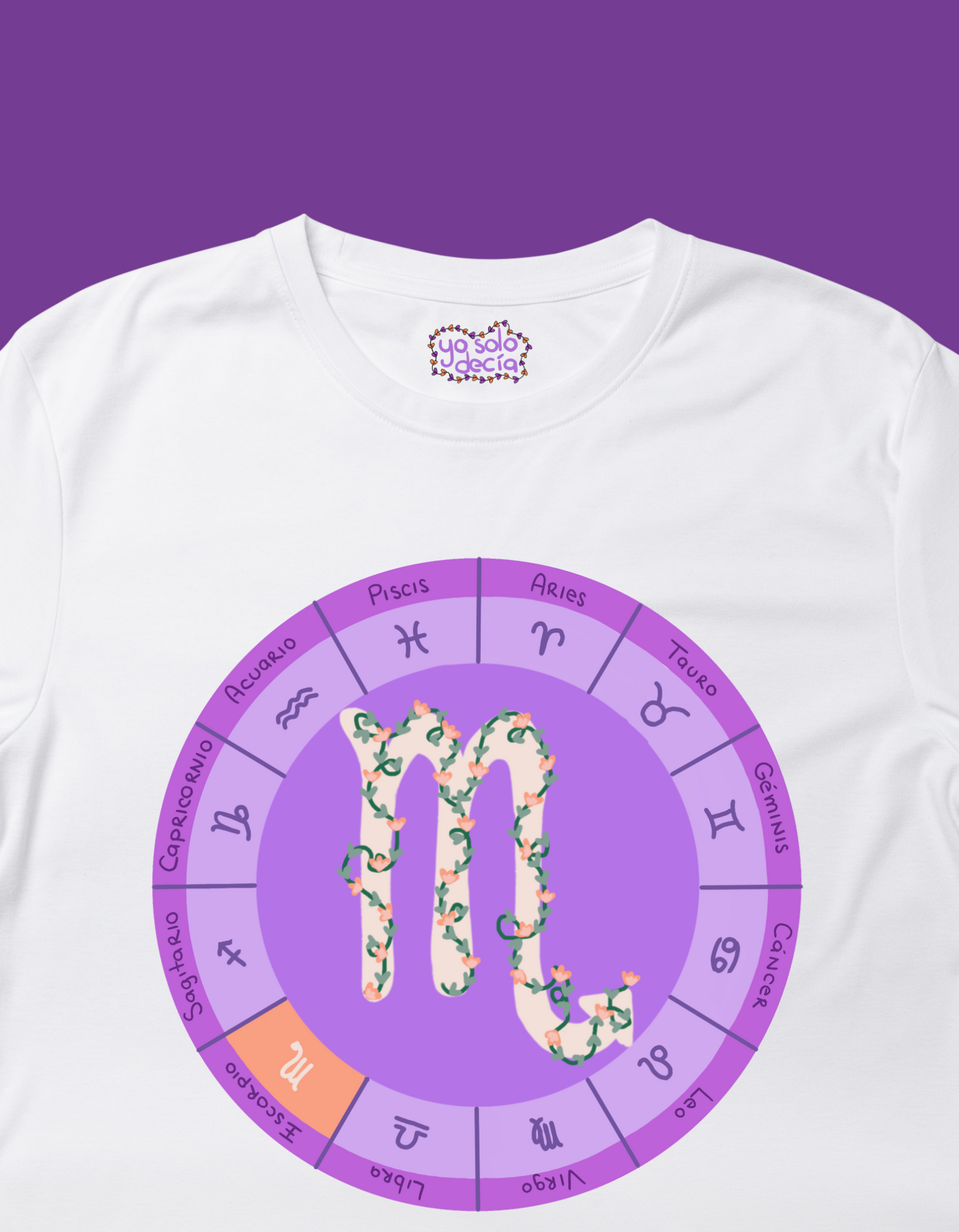 Playera Rueda Zodiacal "Escorpio"