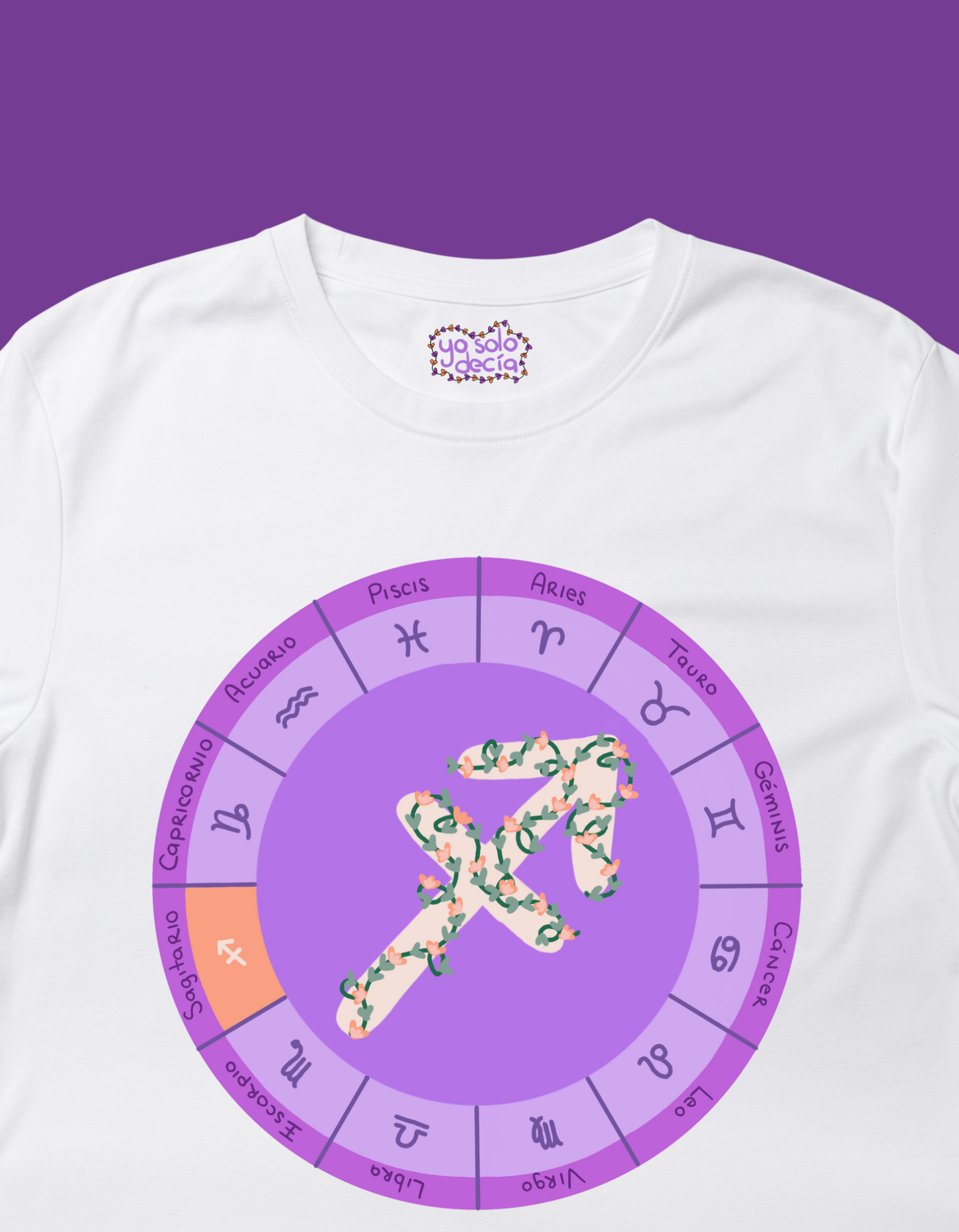 Playera Rueda Zodiacal "Sagitario"