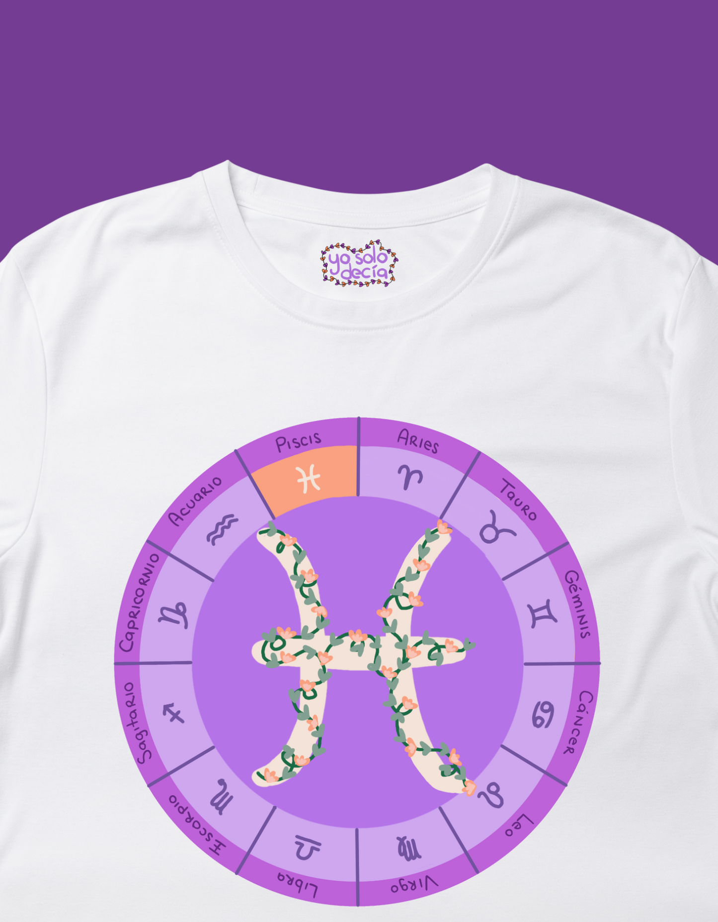 Playera Rueda Zodiacal "Piscis"