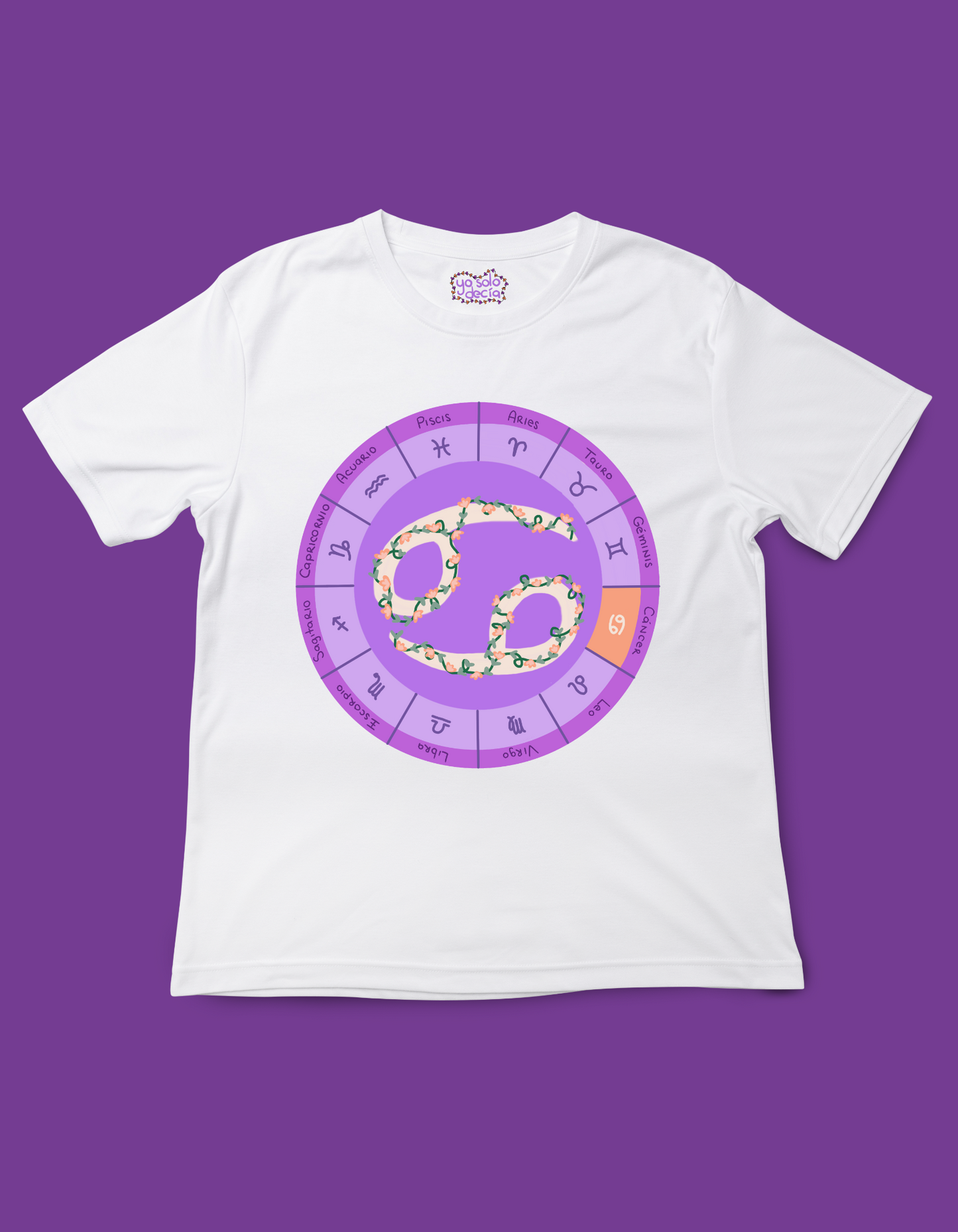 Playera Rueda Zodiacal "Cáncer"