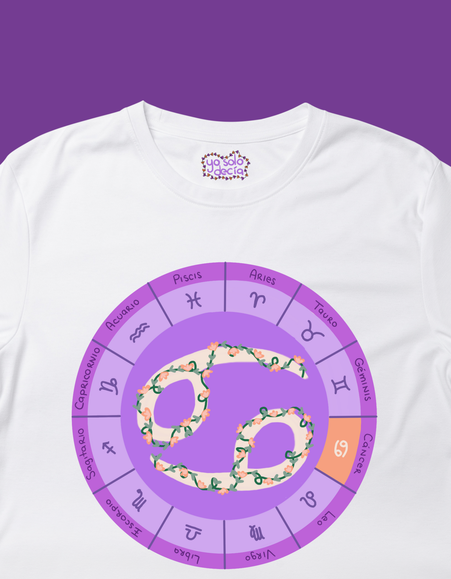 Playera Rueda Zodiacal "Cáncer"