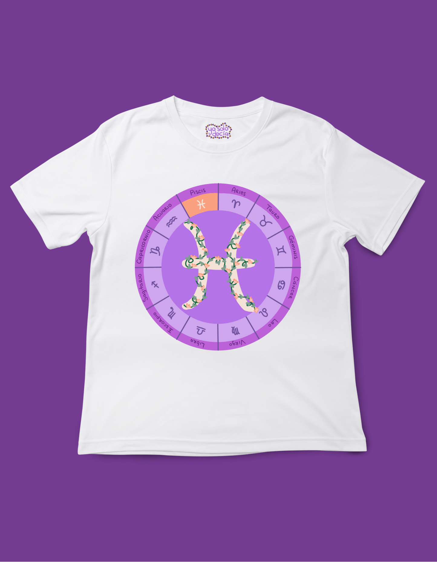 Playera Rueda Zodiacal "Piscis"
